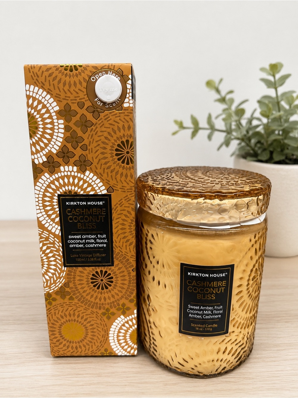 KIRKTON HOUSE Cashmere Coconut Bliss Luxe Candle and Diffuser Set